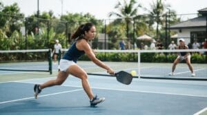 return of serve Pickleball - hướng dẫn thực hành trên sân