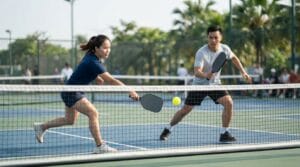 shake and bake Pickleball - drive cú thứ ba và poach cú kế tiếp theo đội hình