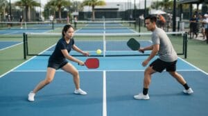 transition zone Pickleball - split step, chọn bóng và di chuyển qua vùng chuyển tiếp