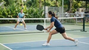 return plus one Pickleball - trả sâu, lên kitchen và chuẩn bị cú thứ tư