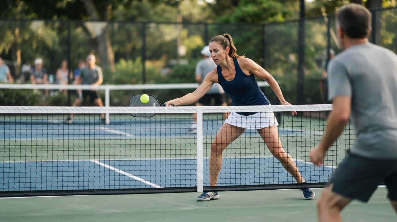 crosscourt dink Pickleball - tư thế và vị trí thực hành
