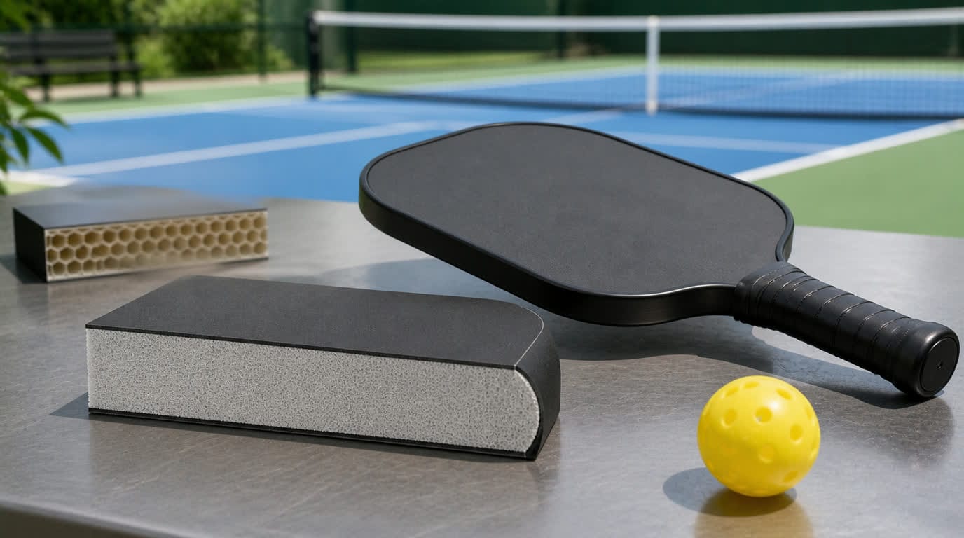 vợt foam core Pickleball - đánh giá công nghệ lõi xốp, cảm giác bóng và quy định thiết bị