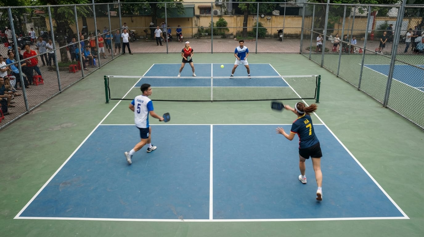 cặp tay trái tay phải Pickleball - bài tập và tình huống áp dụng