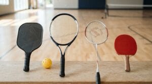 so sánh Pickleball với tennis cầu lông bóng bàn tại sân Pickleball
