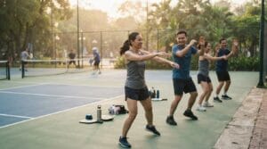 Khởi động Pickleball: bài tập động 10 phút trước khi vào sân
