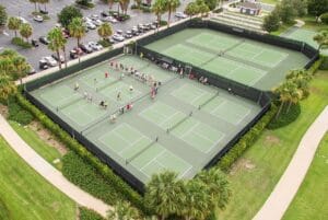 Kích thước sân pickleball chuẩn quốc tế nhìn từ trên cao