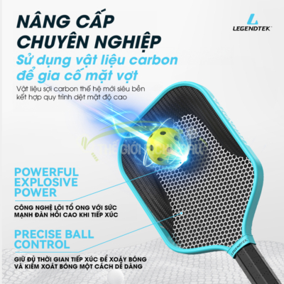 Alternative view of Vợt Pickleball Legendtek Vision Blue - Chính Hãng