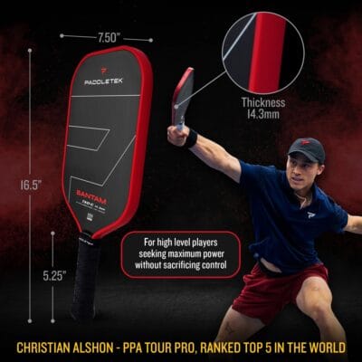 Vợt Pickleball Paddletek Bantam TKO C 14.3 - chính hãng - Ảnh 6