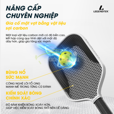 Alternative view of Vợt Pickleball Legendtek Vision White - Bản Hộp Chính Hãng