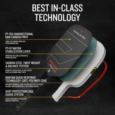 Vợt Pickleball Paddletek Bantam TKO C 14.3 - chính hãng - Ảnh 4