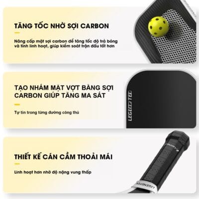 Vợt Pickleball Legendtek Vision White chính hãng - Ảnh 3
