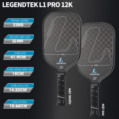 Vợt Pickleball LEGENDTEK L1 PRO 12K - Ảnh 4 12 Vợt Pickleball LEGENDTEK L1 PRO 12K - Ảnh 4