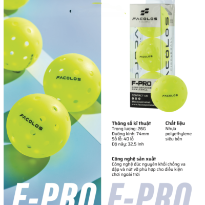 Bóng Pickleball Facolos F-Pro Performance chính hãng (Hộp 3 quả)