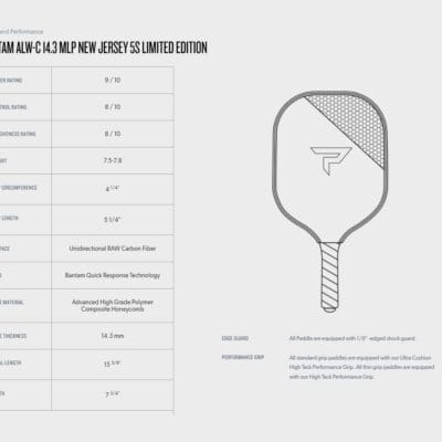 Vợt Pickleball Paddletek Bantam ALW C 14.3 MLP New Jersey 5s Limited Edition - Ảnh 3